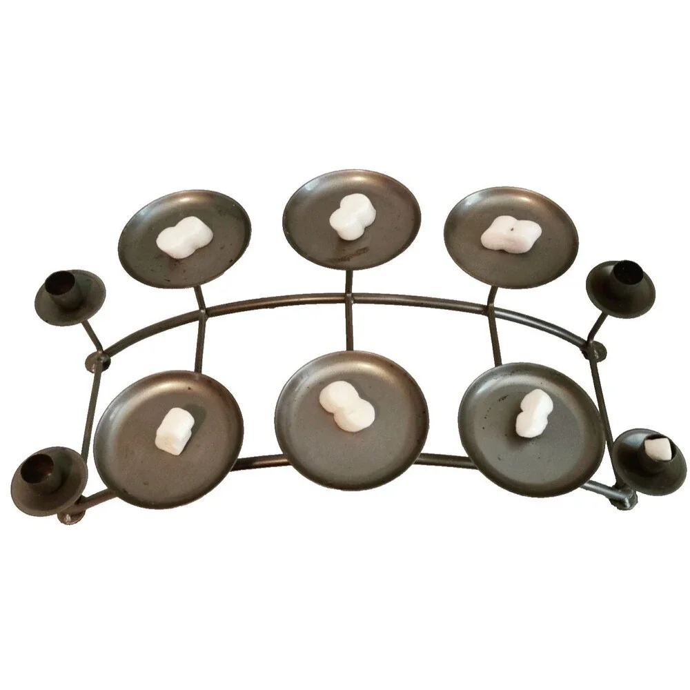 Crate & Barrel 10-Candle Arched Wrought Iron 18.5x9